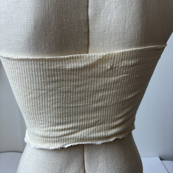 Cream Tube Top with Red Tongue Patch - Picture 3 of 4